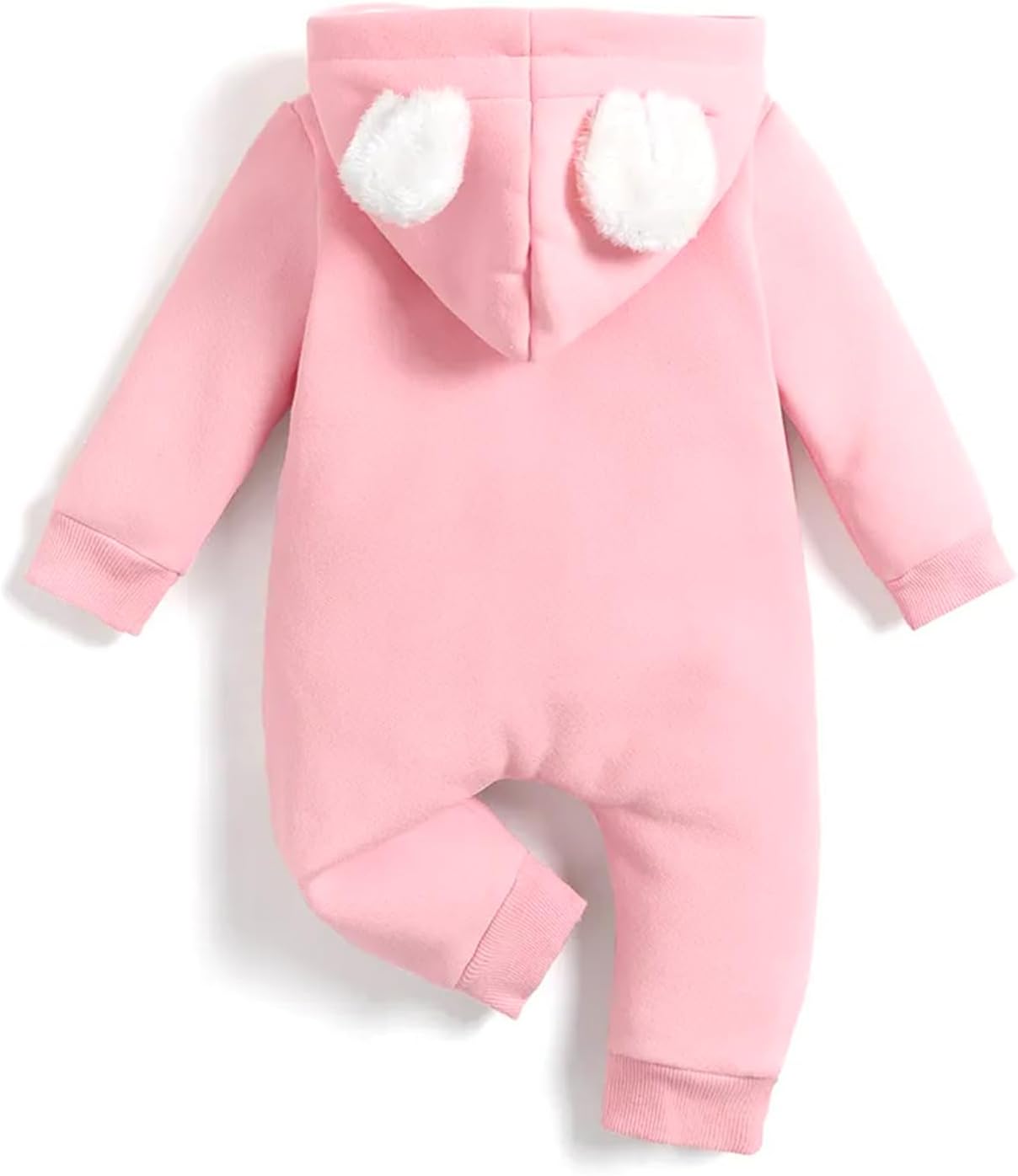koramesis Adorable Baby Girl Romper Fall Warm Cartoon Bodysuit Clothes Long Sleeve Cartoon Hooded Fleece Romper Jumpsuit - Image 2